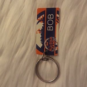 Keychain personalized Bob mlb logo mets
